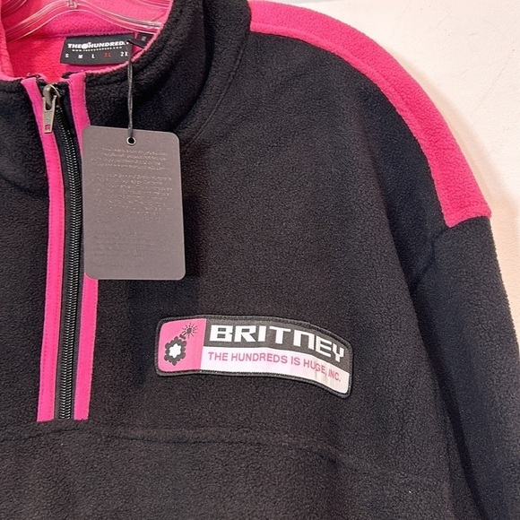 The hundreds, Britney Spears oversized XL women’s quarter zip fleece jacket new - Picture 2 of 8